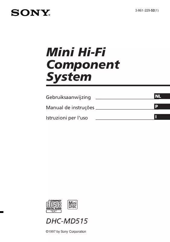 Mode d'emploi SONY DHC-MD515