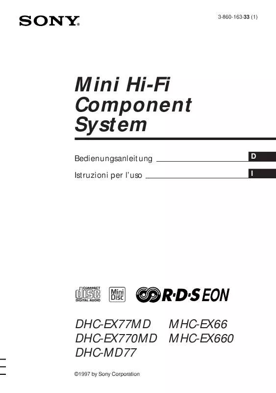 Mode d'emploi SONY DHC-MD77