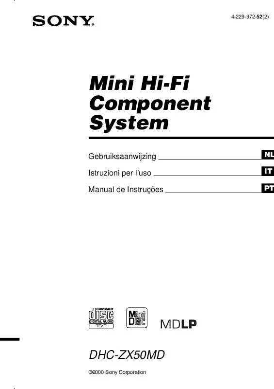 Mode d'emploi SONY DHC-ZX50MD