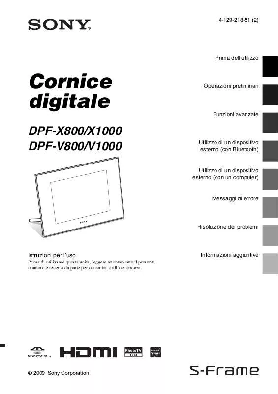 Mode d'emploi SONY DPF-V1000