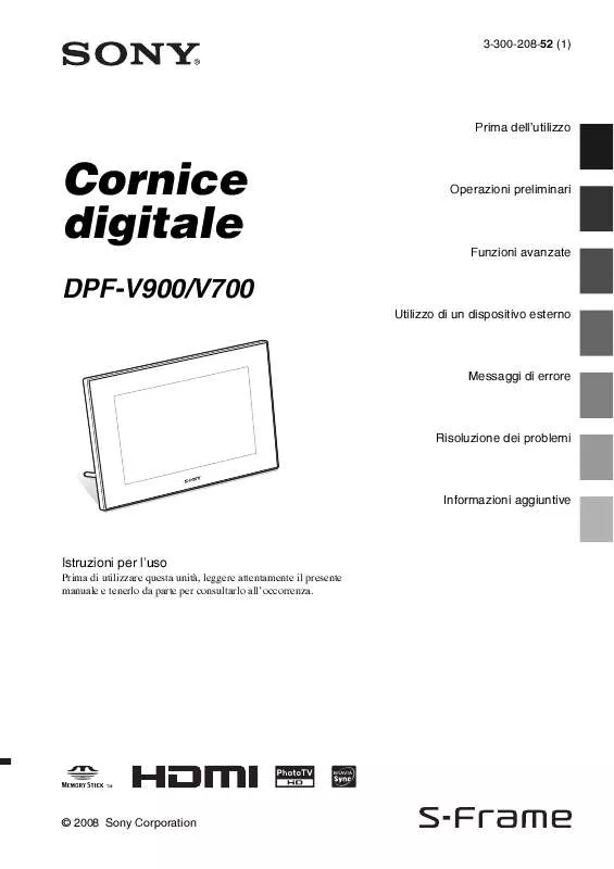 Mode d'emploi SONY DPF-V700