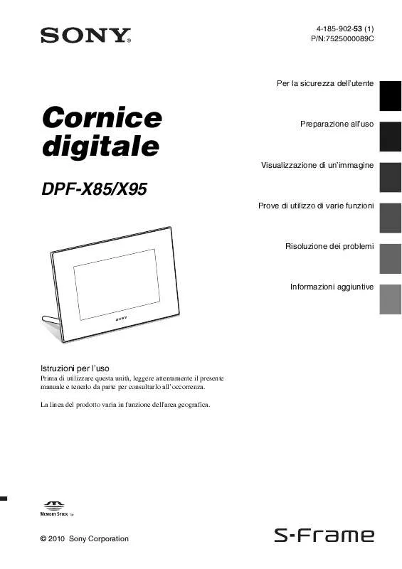 Mode d'emploi SONY DPF-X95