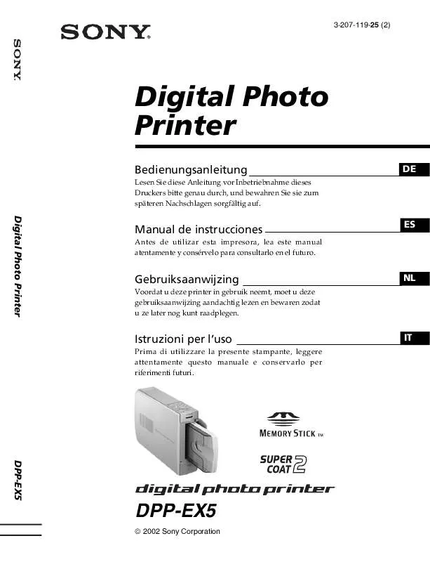 Mode d'emploi SONY DPP-EX5