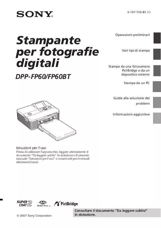 Mode d'emploi SONY DPP-FP60