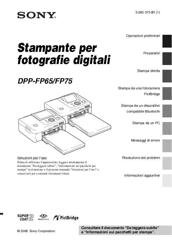 Mode d'emploi SONY DPP-FP65