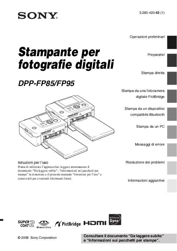 Mode d'emploi SONY DPP-FP85