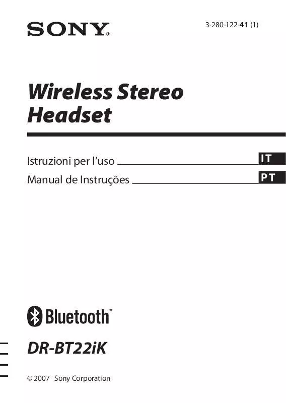 Mode d'emploi SONY DR-BT22IK