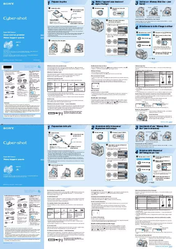 Mode d'emploi SONY CYBER-SHOT DSC-H2