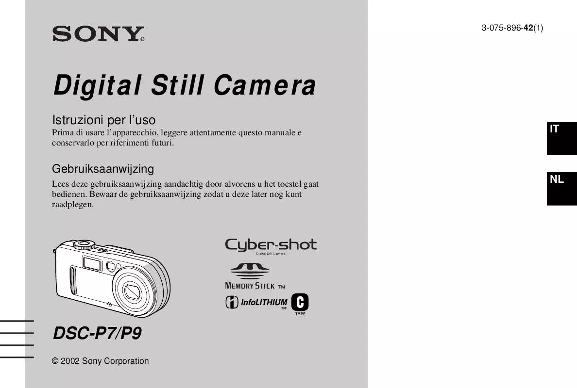 Mode d'emploi SONY CYBER-SHOT DSC-P7