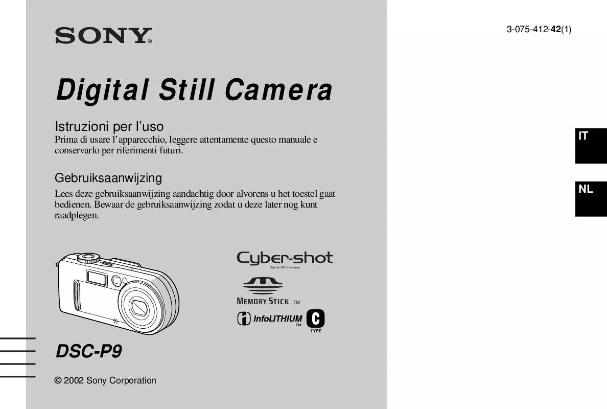 Mode d'emploi SONY CYBER-SHOT DSC-P9