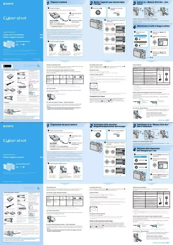 Mode d'emploi SONY CYBER-SHOT DSC-W70