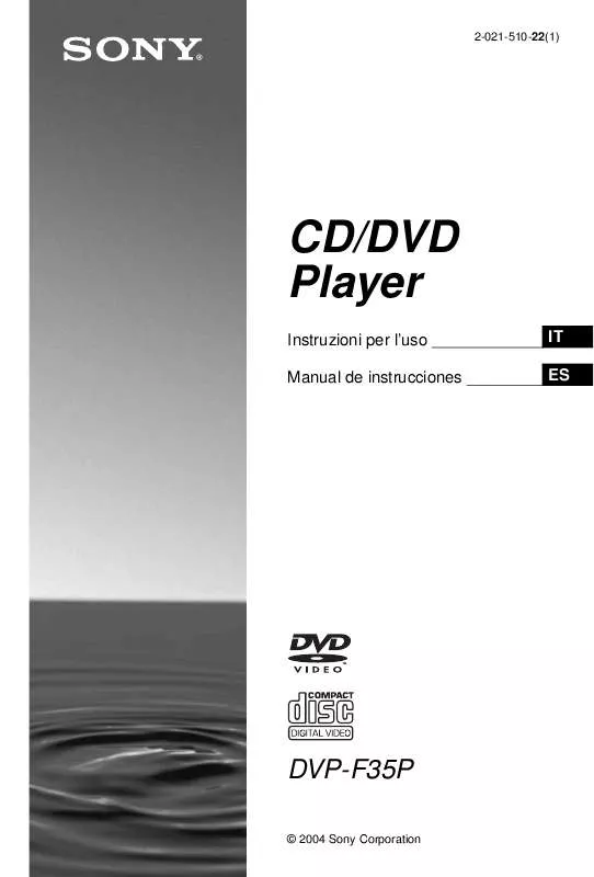 Mode d'emploi SONY DVP-F35P