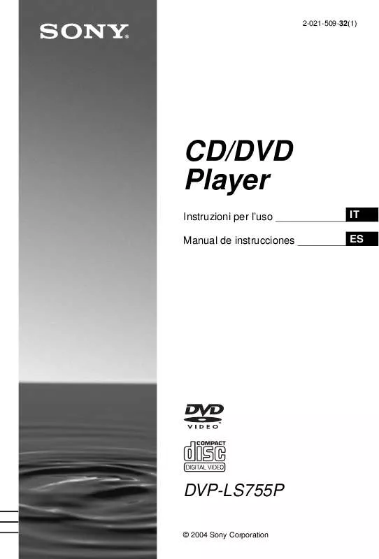 Mode d'emploi SONY DVP-LS755P