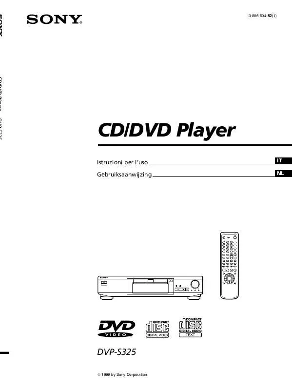 Mode d'emploi SONY DVP-S325