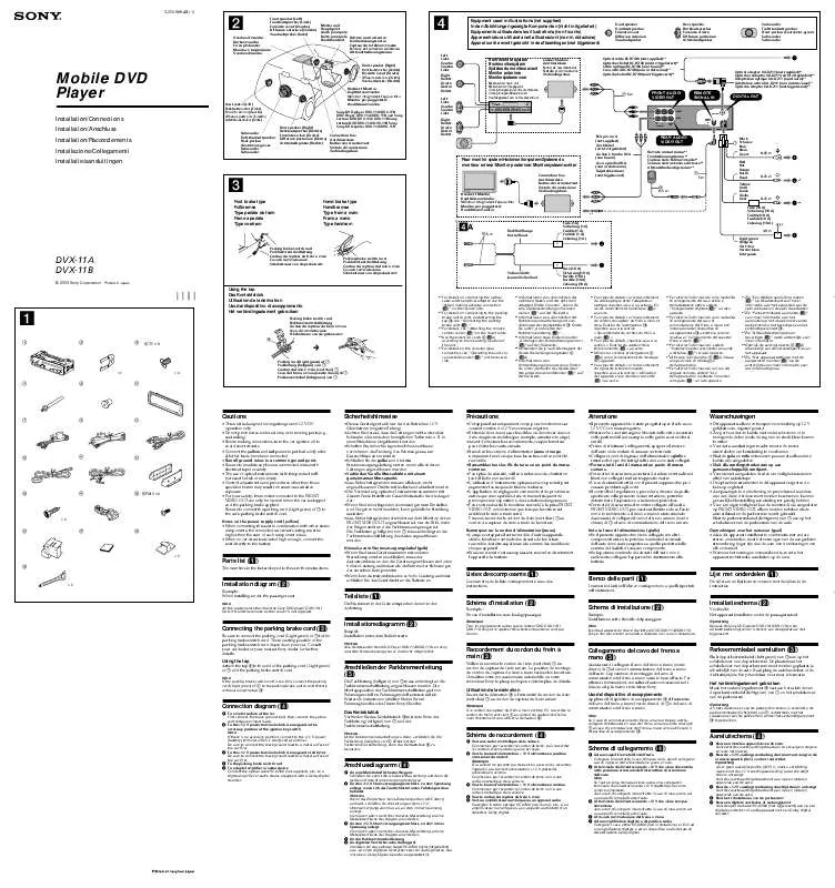 Mode d'emploi SONY DVX-11A