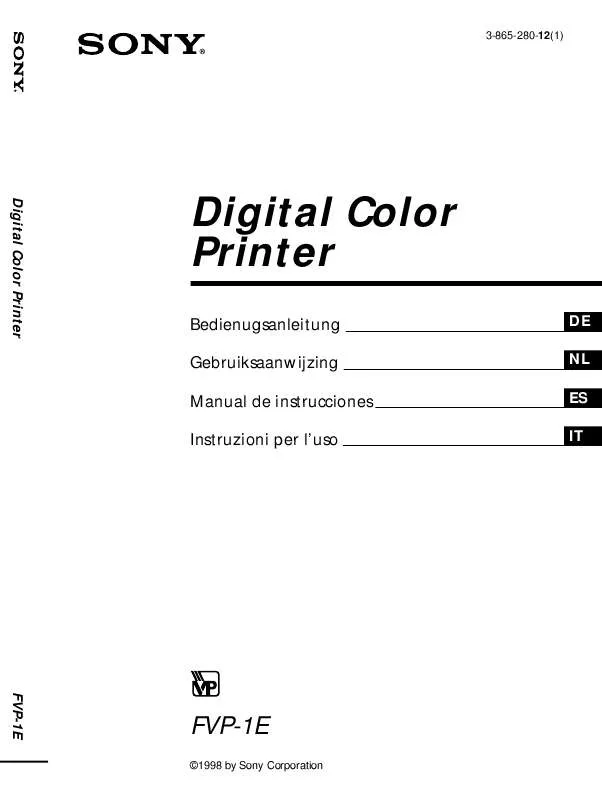 Mode d'emploi SONY FVP-1