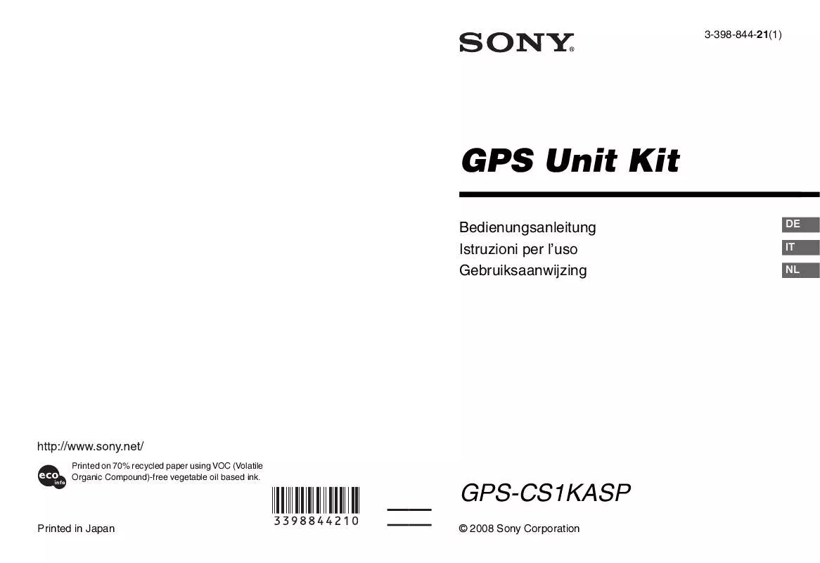 Mode d'emploi SONY GPS-CS1KASP