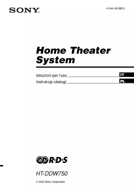 Mode d'emploi SONY HT-DDW750