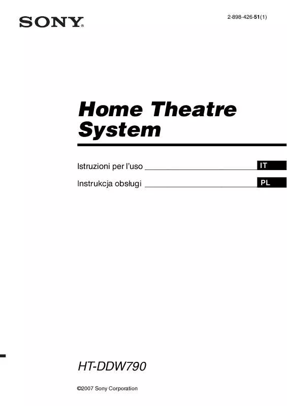 Mode d'emploi SONY HT-DDW790