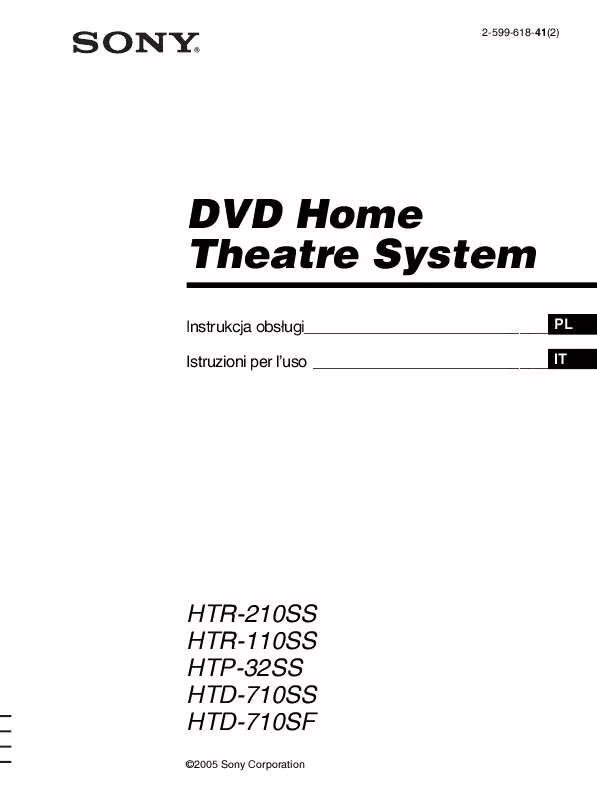 Mode d'emploi SONY HTD-710SF