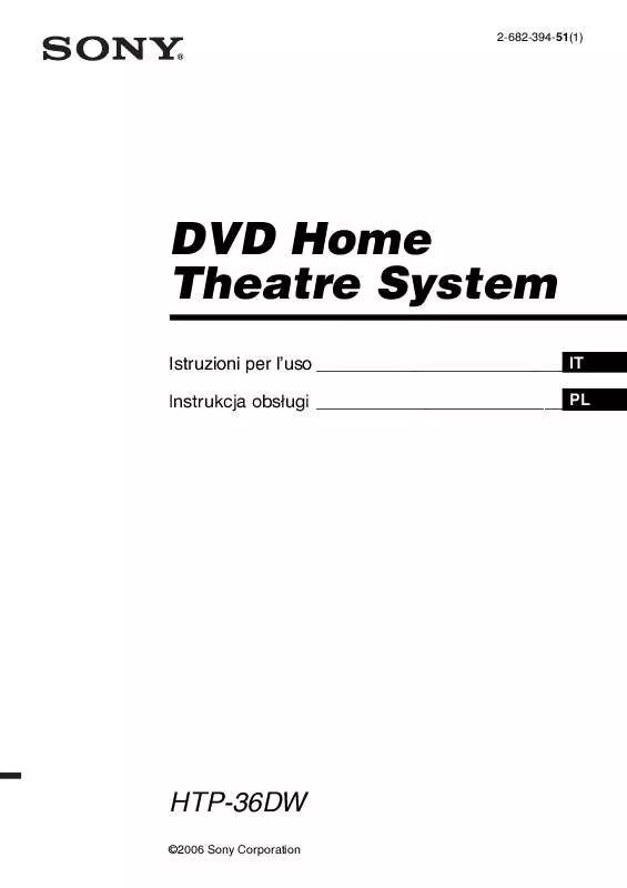 Mode d'emploi SONY HTP-36DW