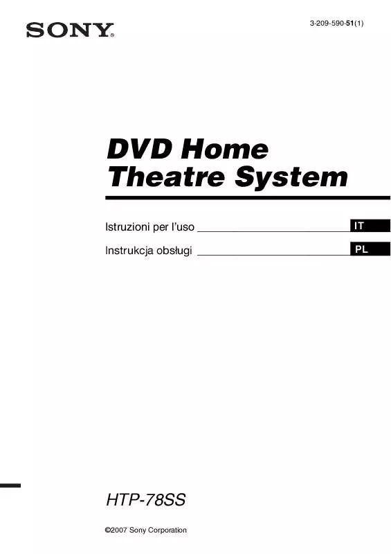 Mode d'emploi SONY HTP-78SS