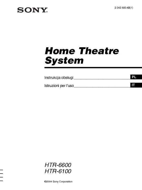 Mode d'emploi SONY HTR-6600