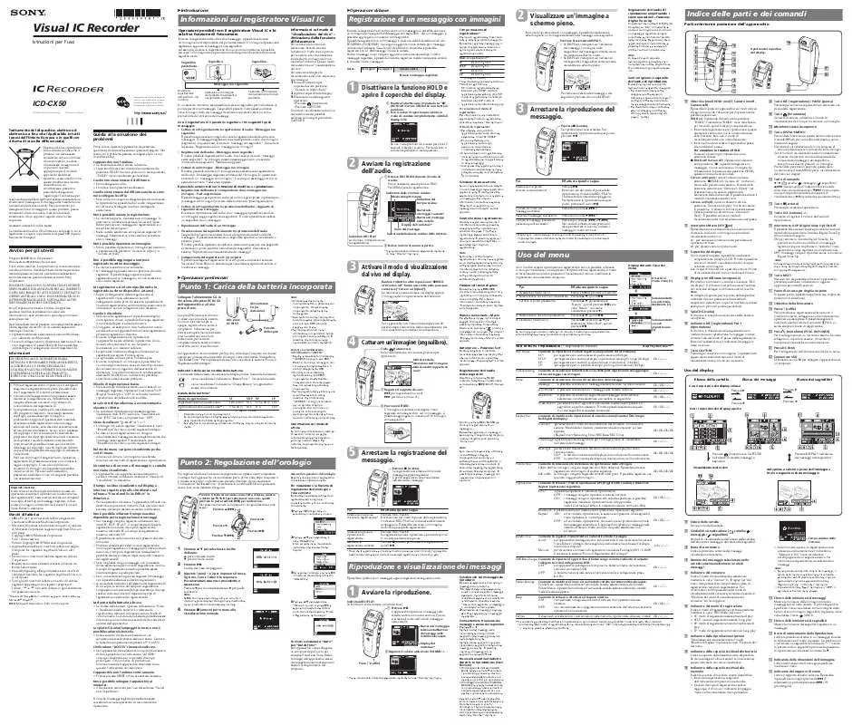 Mode d'emploi SONY ICD-CX50