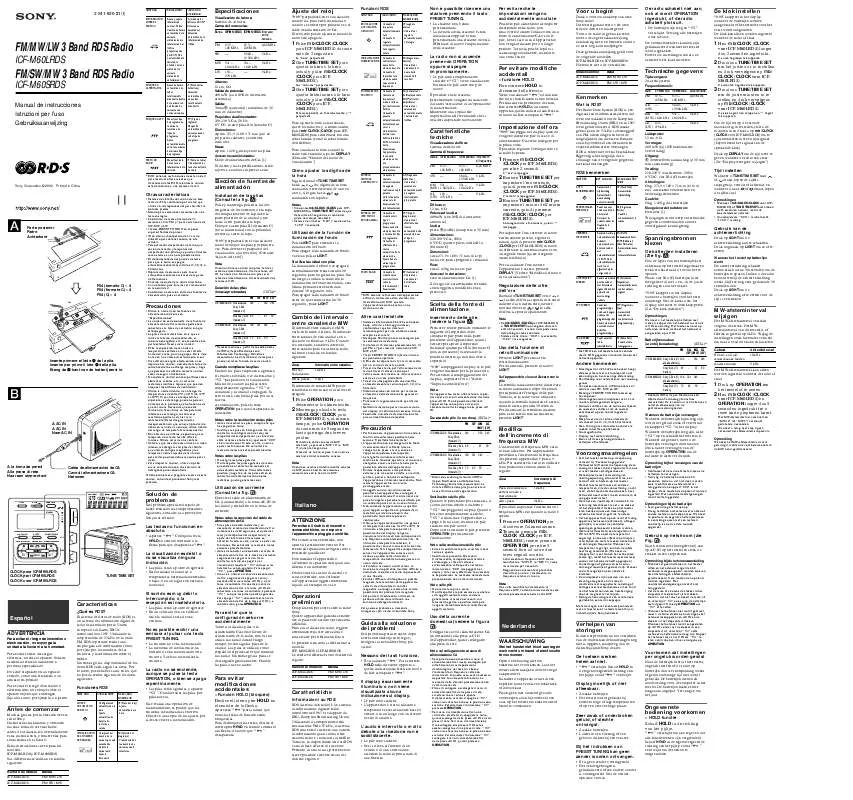 Mode d'emploi SONY ICF-M60LRDS