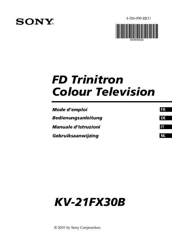 Mode d'emploi SONY KV-21FX30B