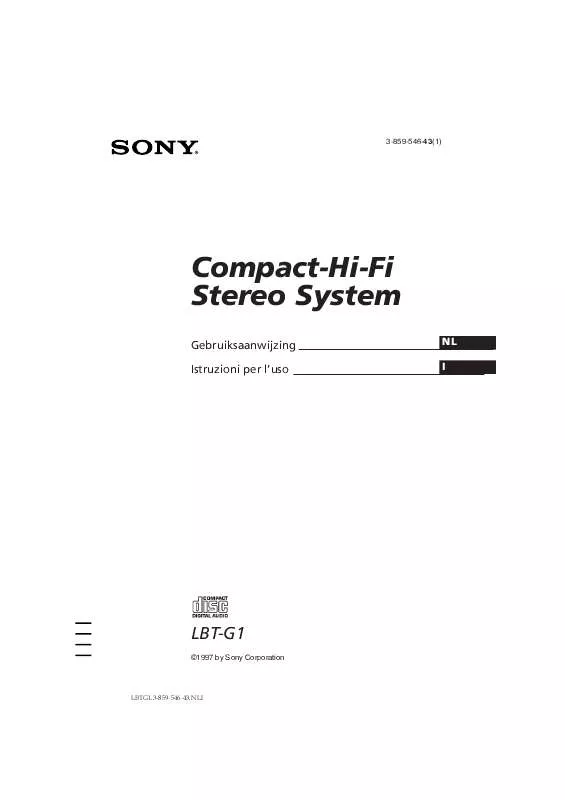 Mode d'emploi SONY LBT-G1