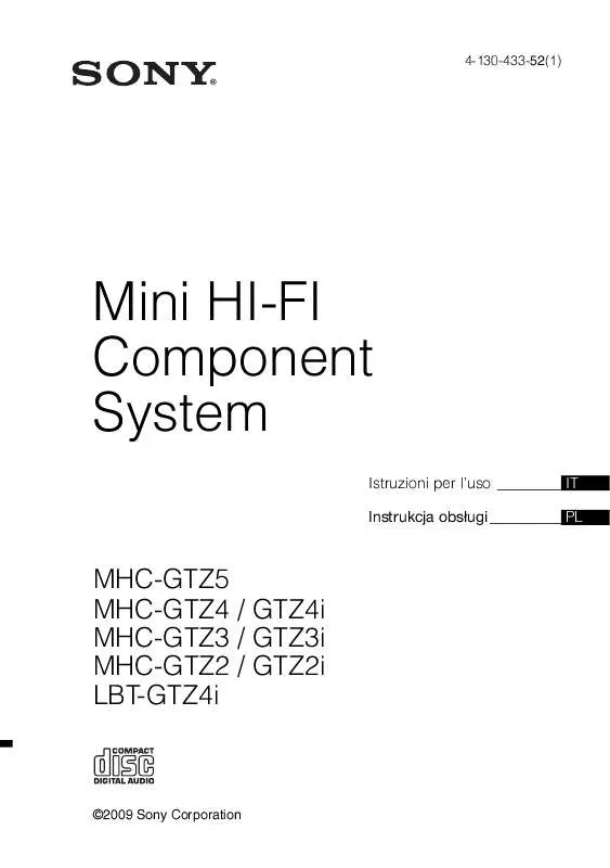 Mode d'emploi SONY LBT-GTZ4I