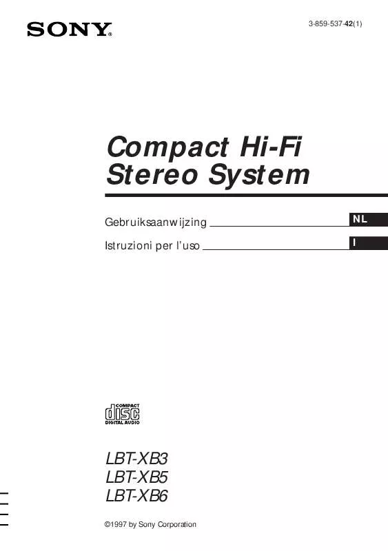 Mode d'emploi SONY LBT-XB3