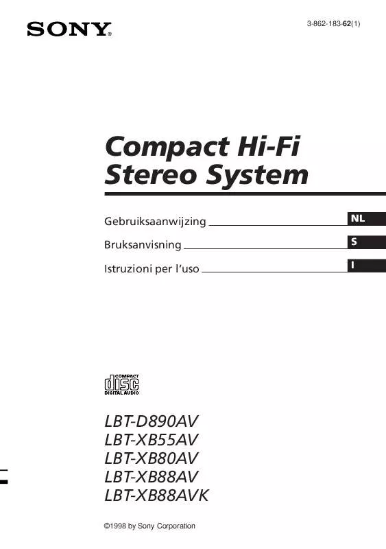 Mode d'emploi SONY LBT-XB55AV