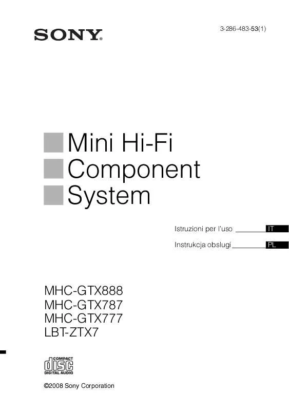 Mode d'emploi SONY LBT-ZTX7