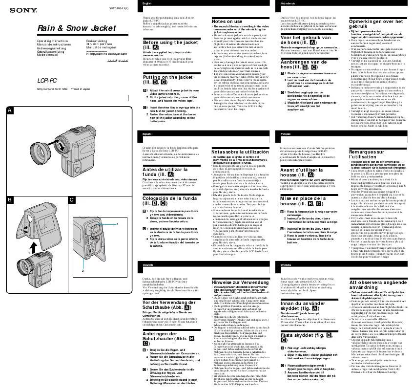 Mode d'emploi SONY LCR-PC