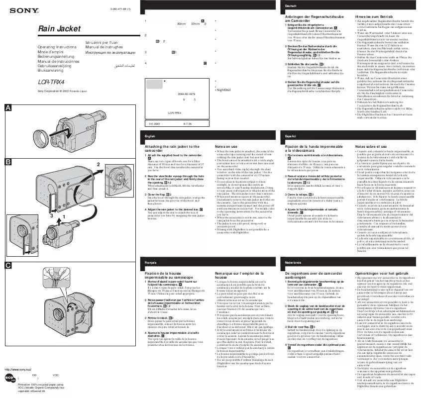 Mode d'emploi SONY LCR-TRX4