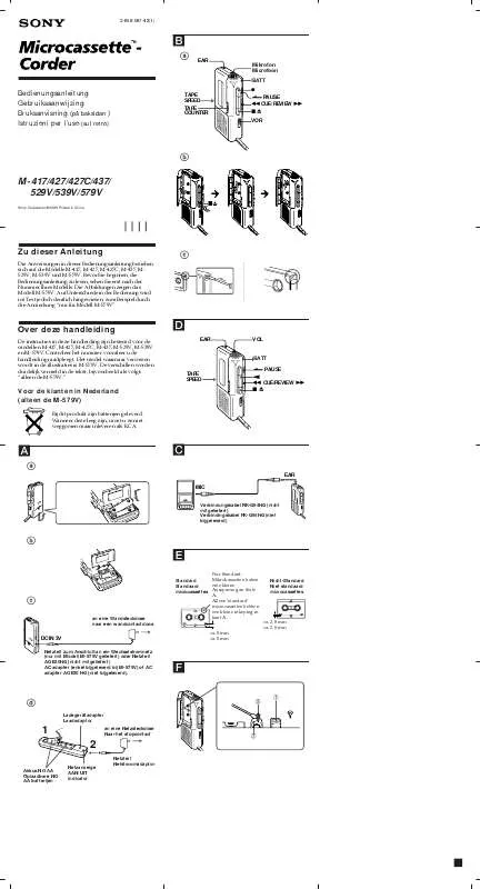 Mode d'emploi SONY M-417