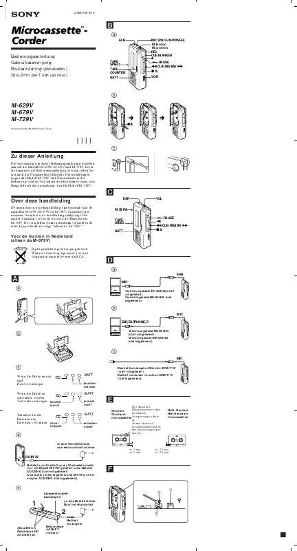 Mode d'emploi SONY M-629V