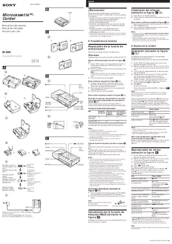 Mode d'emploi SONY M-950