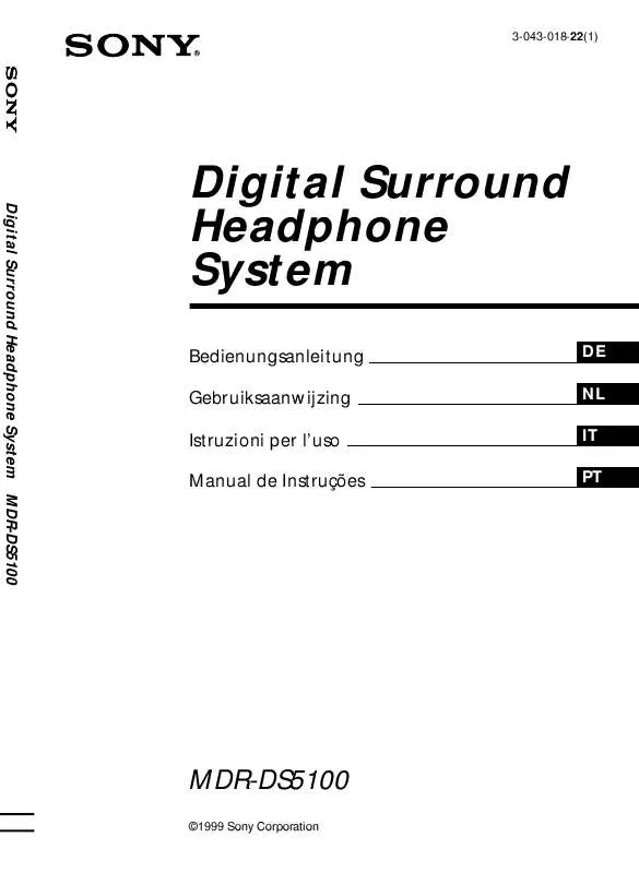 Mode d'emploi SONY MDR-DS5100