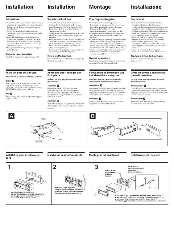 Mode d'emploi SONY MDX-C7900