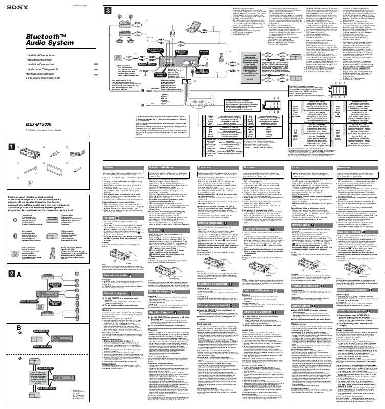 Mode d'emploi SONY MEX-BT5000