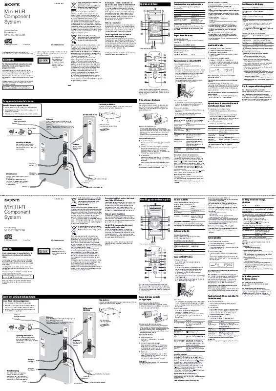 Mode d'emploi SONY MHC-EC68