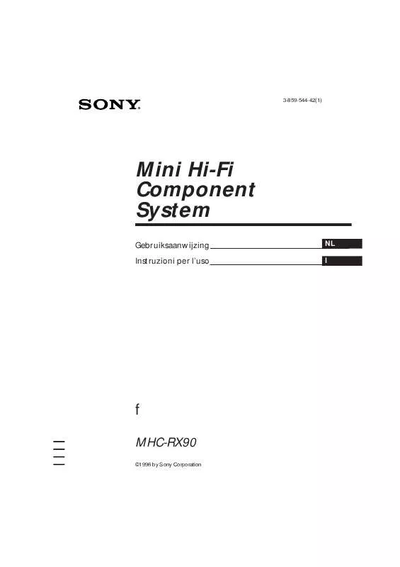 Mode d'emploi SONY MHC-RX90