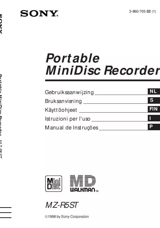 Mode d'emploi SONY MZ-R5ST