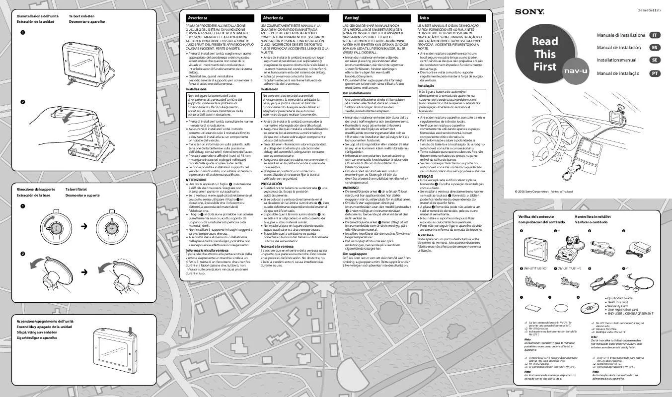 Mode d'emploi SONY NV-U51