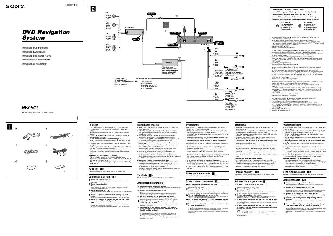 Mode d'emploi SONY NVX-HC1