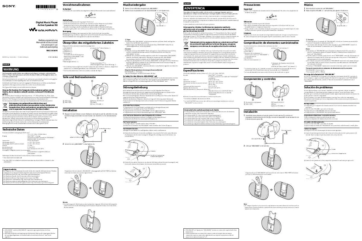 Mode d'emploi SONY NWZ-E436FK