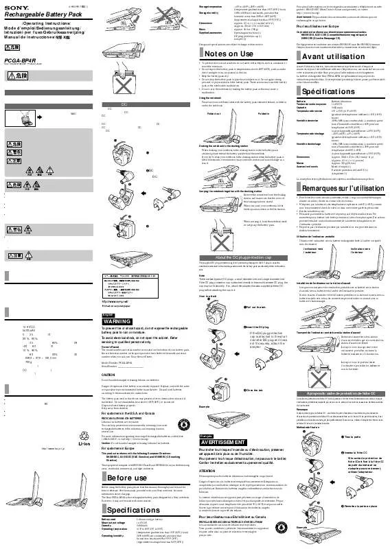 Mode d'emploi SONY PCGA-BP4R